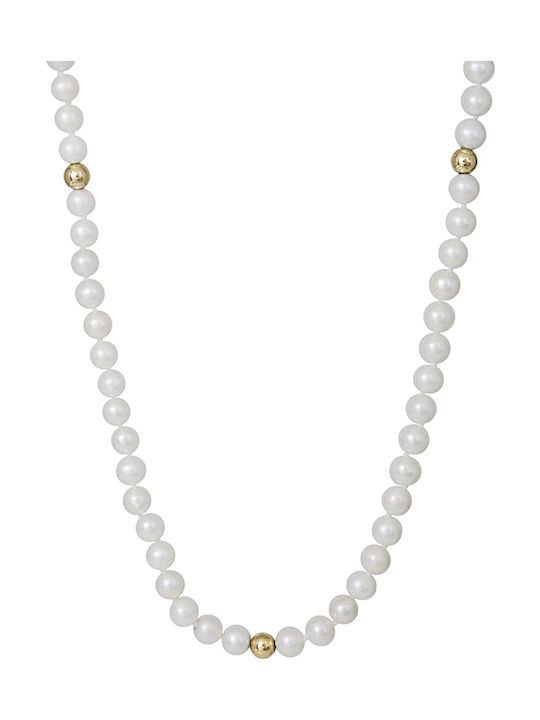 Necklace from Gold 14K with Pearls