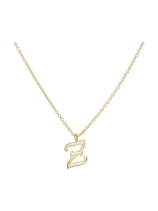 Necklace Monogram from Gold 9 K