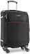 Swissbrand Medium Travel Suitcase Black with 4 Wheels Height 63cm.
