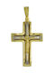 Herren Gold Kreuz 14K mit Kette