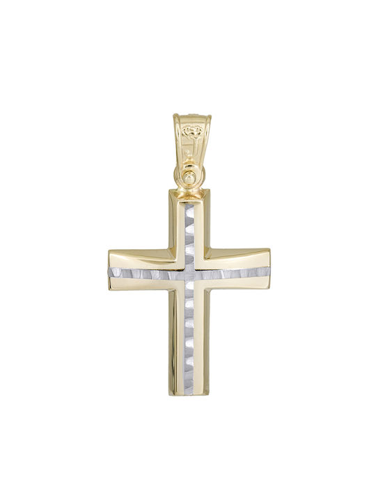 Herren Gold Kreuz 14K