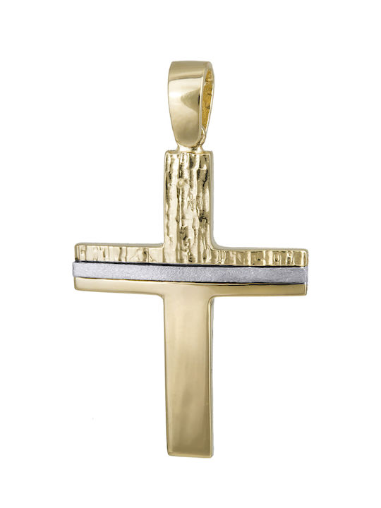 Herren Gold Kreuz 14K Αντρικός