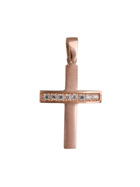 Roségold Kreuz 14K