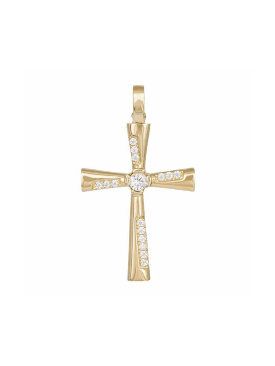 Damen Gold Kreuz 14K