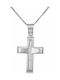 Women's White Gold Cross 9K with Chain