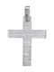 Men's White Gold Cross 14K