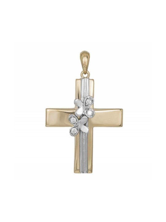 Damen Gold Kreuz 14K