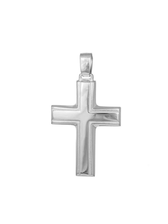 Men's White Gold Cross 9K