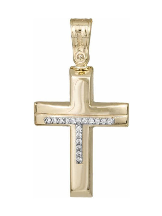 Damen Gold Kreuz 14K