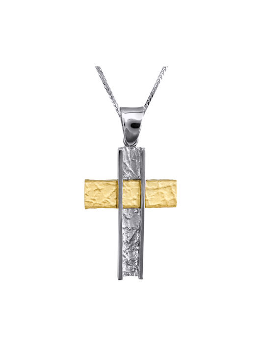 Men's Gold Cross 18K with Chain