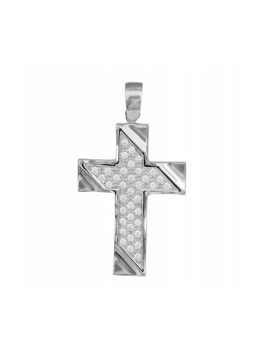 Women's White Gold Cross 9K