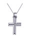 Men's White Gold Cross 14K with Chain