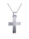 Men's White Gold Cross 14K with Chain