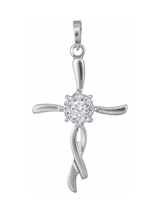 Women's White Gold Cross 14K