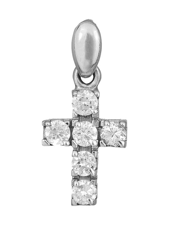 White Gold Cross 14K