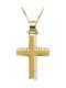 Men's Gold Cross 14K with Chain