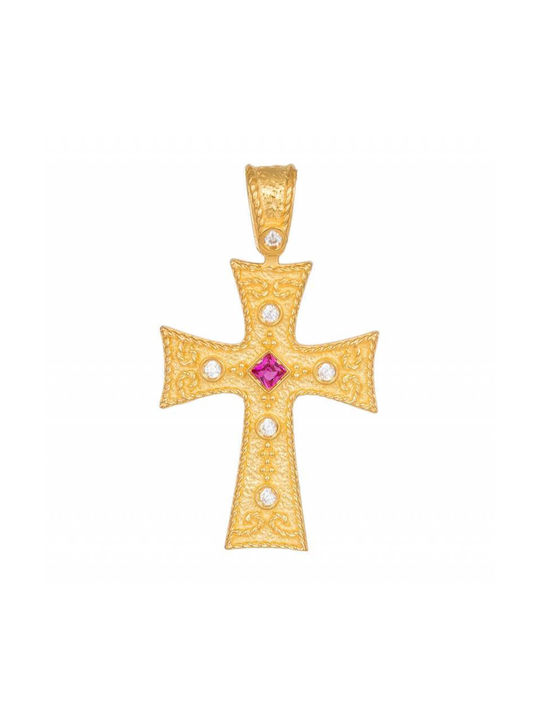 Damen Gold Byzantinisch Kreuz 14K