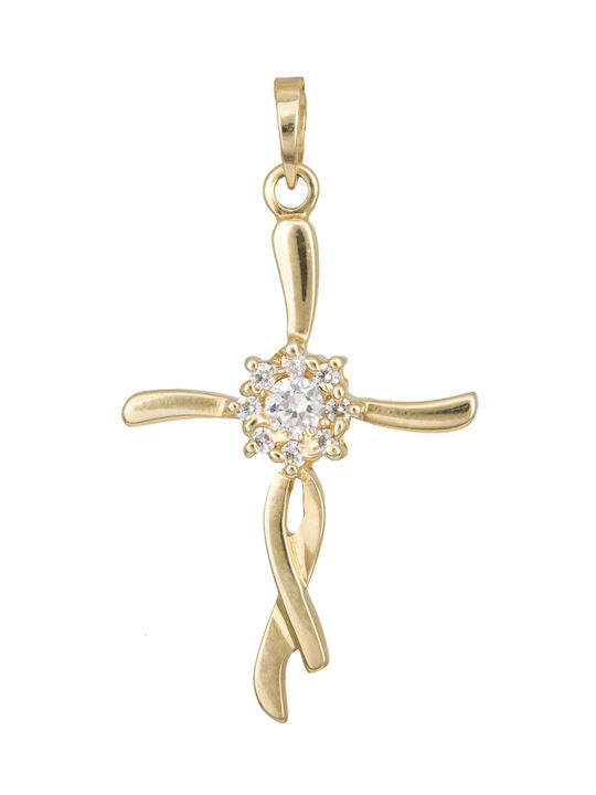 Damen Gold Kreuz 14K