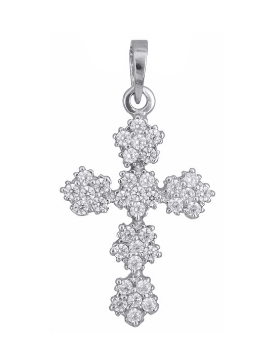 Women's White Gold Cross 14K