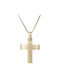 Herren Gold Kreuz 18K mit Kette