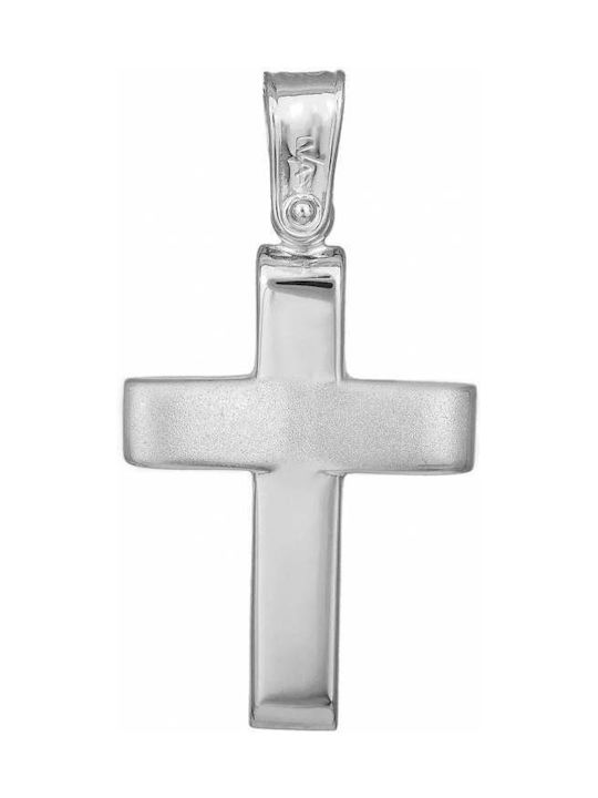 Men's White Gold Cross 9K