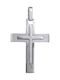 Men's White Gold Cross 14K