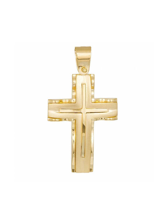 Herren Gold Kreuz 14K