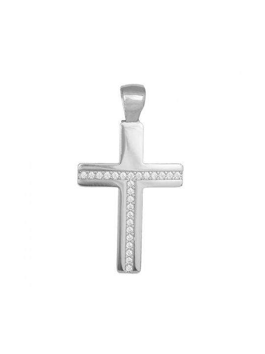 Women's White Gold Cross 14K