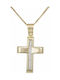 Damen Gold Kreuz 9K mit Kette