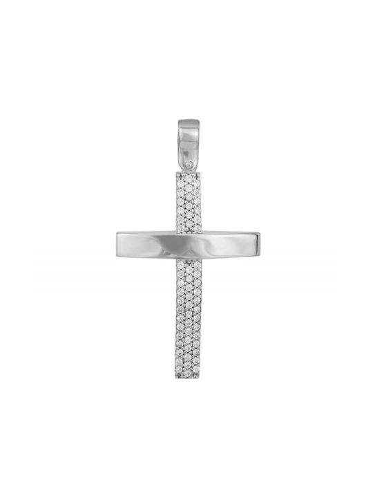 Women's White Gold Cross 9K