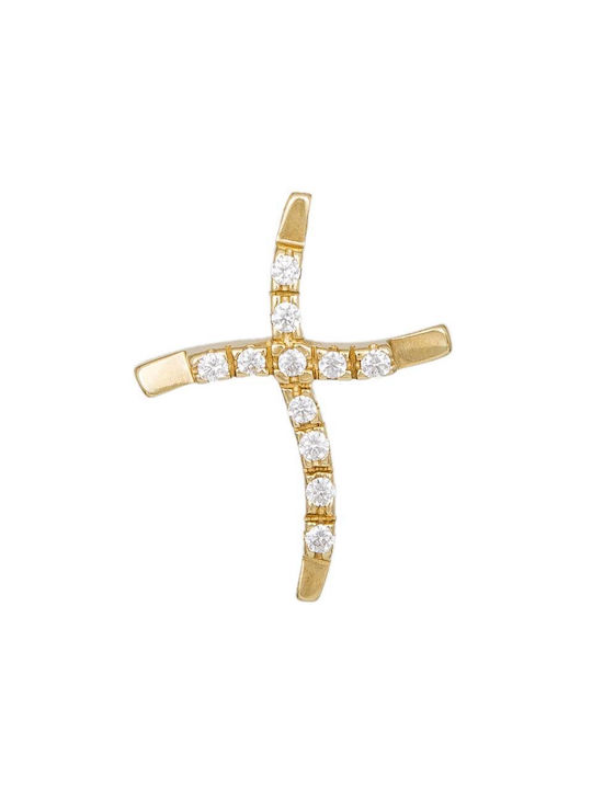 Femeiesc Aur Cruce 14K