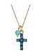 Cross from Gold Plated Silver with Chain