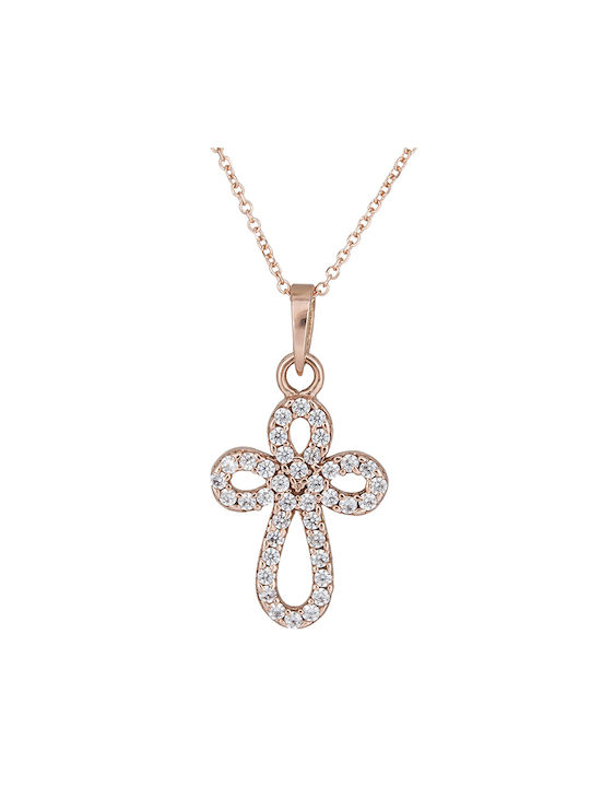 Women's Rose Gold Cross 14K