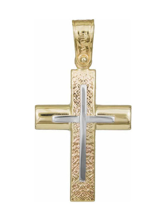 Herren Gold Kreuz 14K