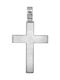 Men's White Gold Cross 14K