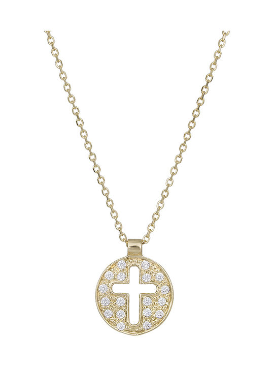 Gold Kreuz 14K mit Kette