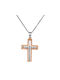 Women's Rose Gold Plated Cross with Chain