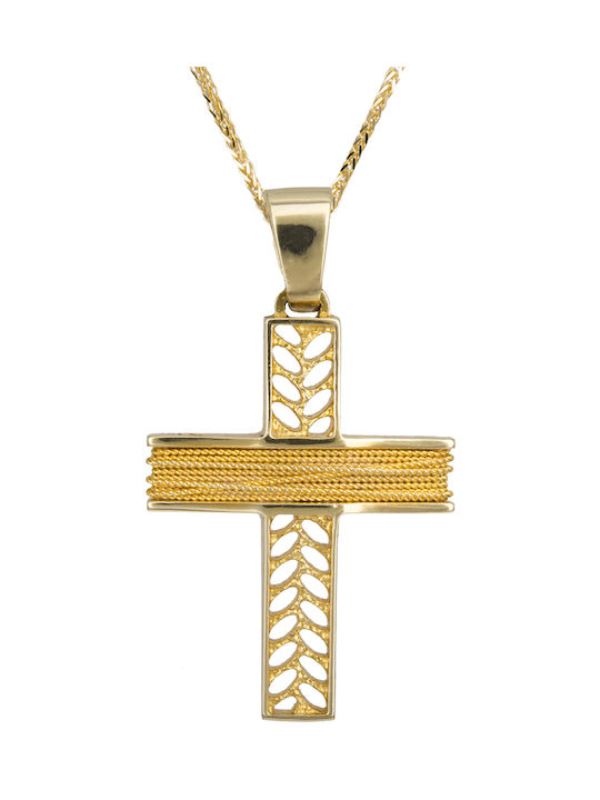 Men's Gold Cross 14K with Chain