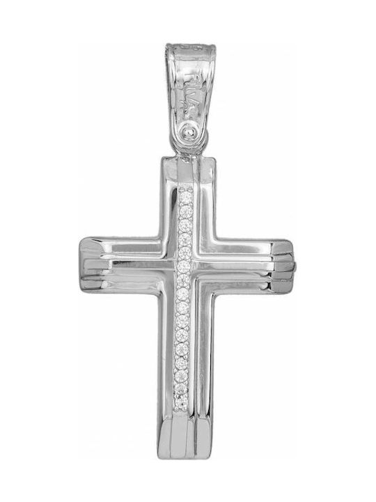 Women's White Gold Cross 9K