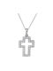 Women's White Gold Cross 14K