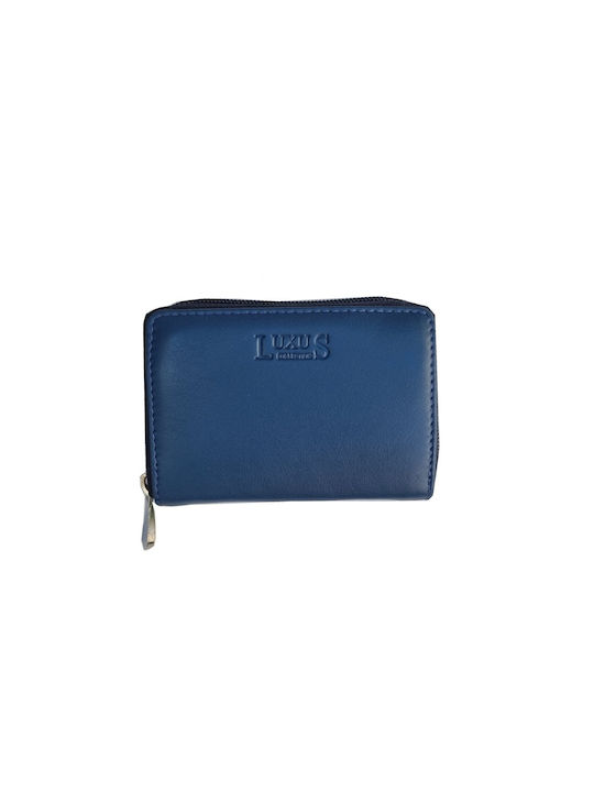 Luxus Lx Men's Leather Card Wallet Blue