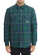 Дълъг Ръкав Overshirt Каре Зелен