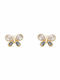 Kids Earrings Studs Butterflies made of Gold 9K