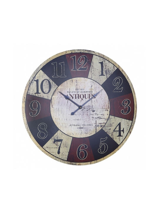 Etoile Antique Wall Clock Brown Ø62cm