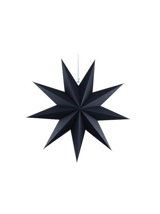 Christmas Decorative Pendant Star Paper Black 60x60x60cm