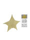 JK Home Decoration Χριστουγεννιάτικο Κρεμαστό Αστέρι Πλαστικό Χρυσό