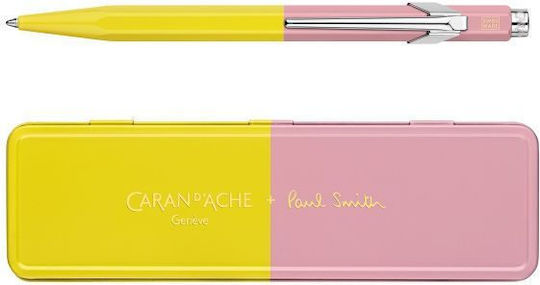 Caran D'ache 849 Pen Ballpoint 0.7mm Pink with Yellow Ink 849.341 233.353250