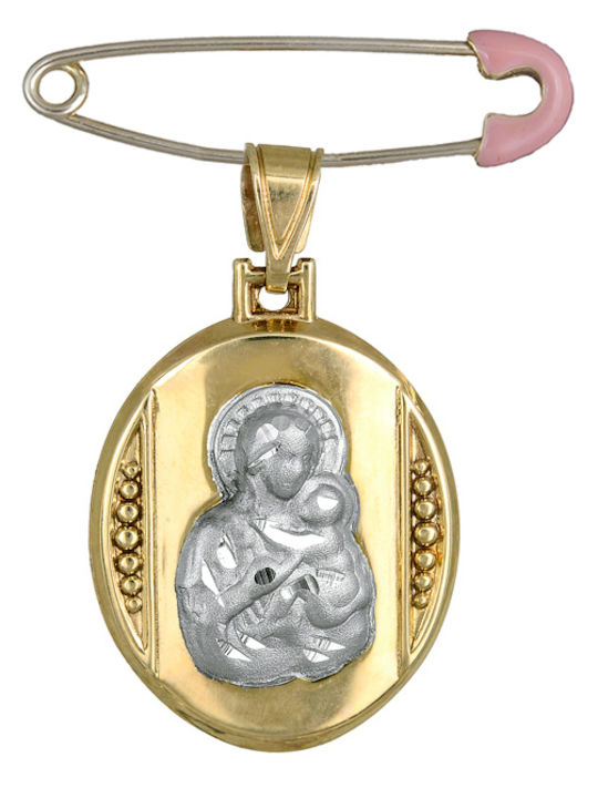 Kinder Sicherheitsnadel aus Gold 14K