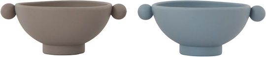 OYOY Baby Food Bowl made of Silicone Multicolour 2pcs