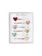 Meri Meri Set of Kids Hair Clips with Bobby Pin Heart 6pcs